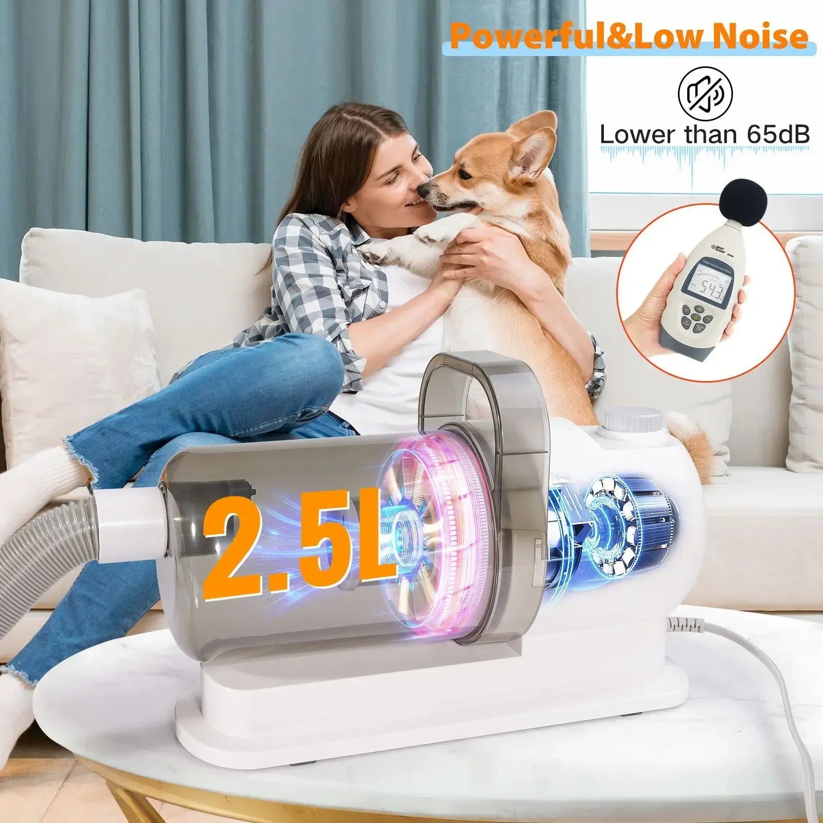 6 In 1 Pet Grooming Vacuum Kit